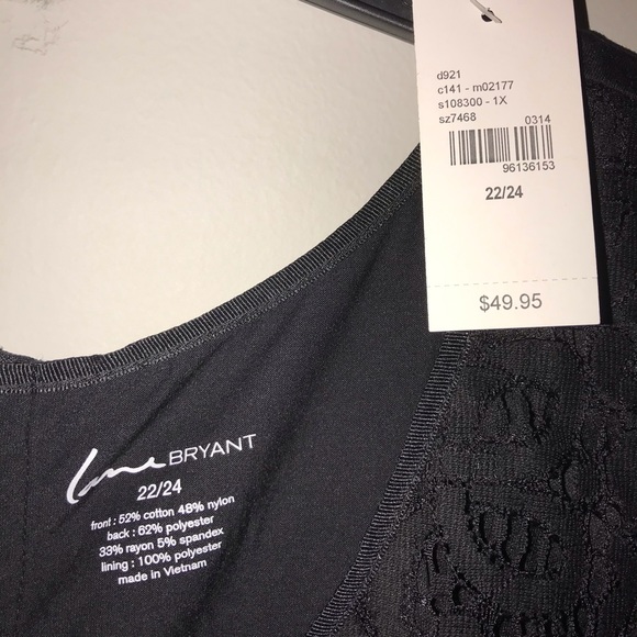 Lane Bryant Lace Front Zip Back Peplum Tank 3X - Picture 3 of 5